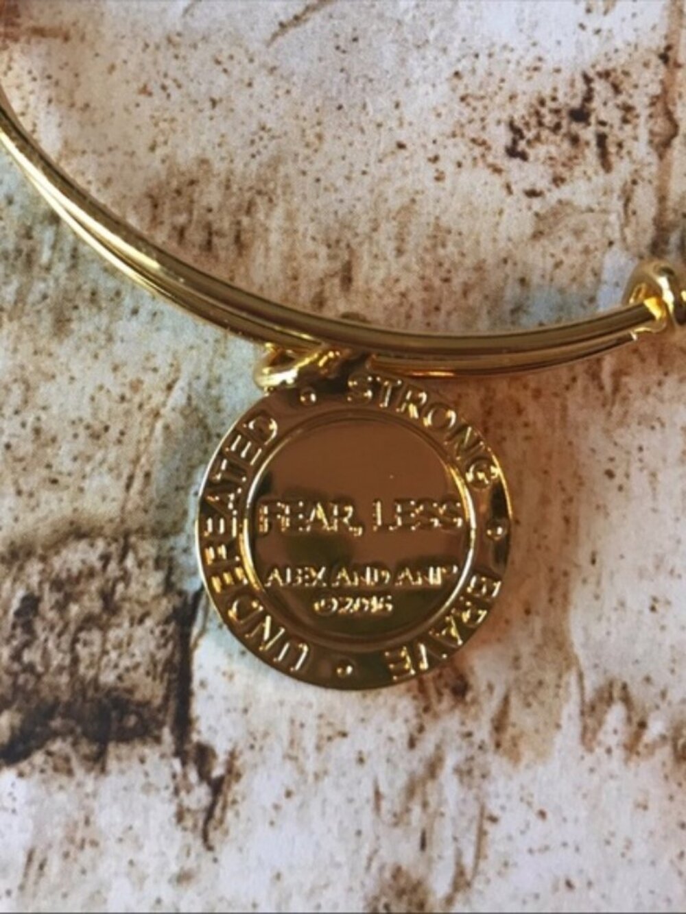 NWT Alex and Ani Fearless Life is Good Bangle 756 - Picture 4 of 7